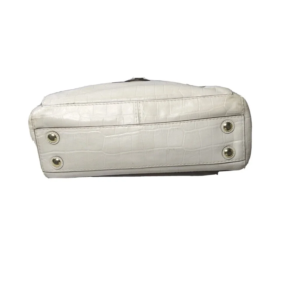Coach Peyton Leather Handbag #14514 Satchel Ivory Cream Patent Shoulder Bag
